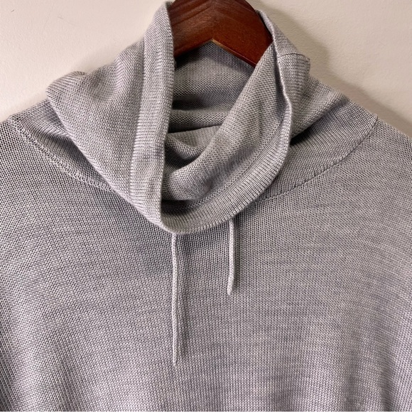 Icebreaker Grey Cowl Neck Wool Blend Long Sleeve Shirt Size Medium - Picture 3 of 11